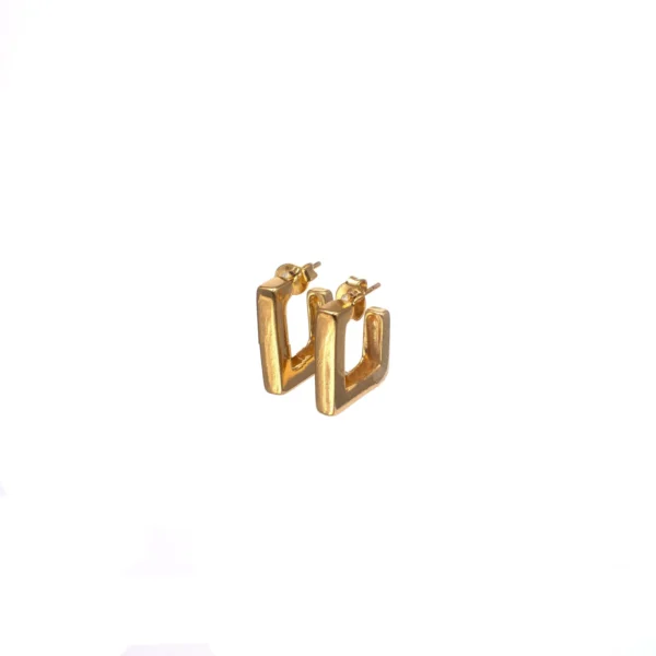 Brinco argola quadrada lisa