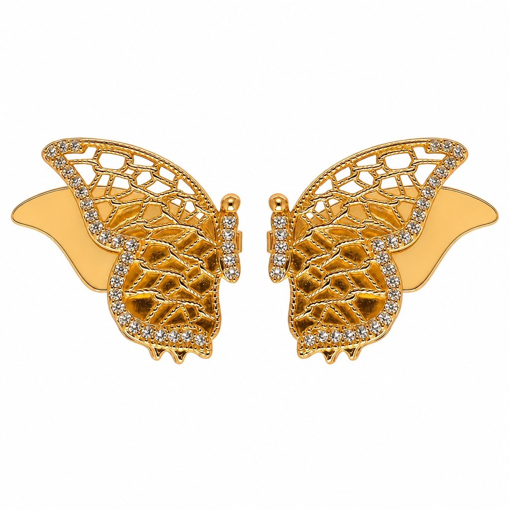 Brinco Borboleta trabalhado