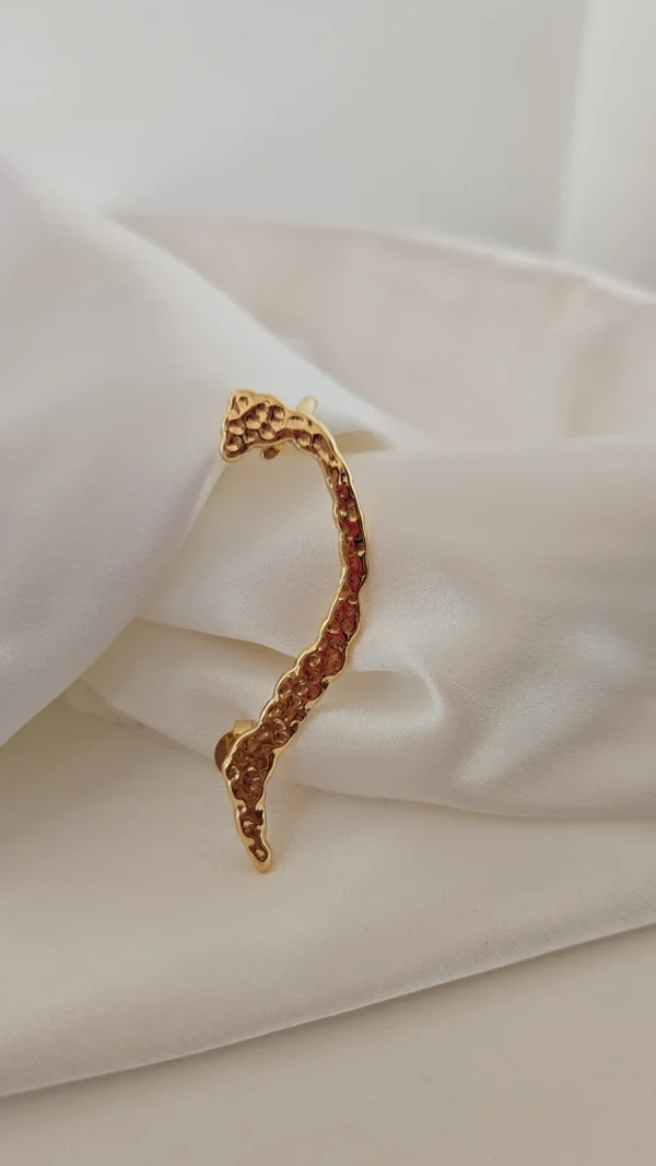 Brinco Ear Cuff liso orgânico