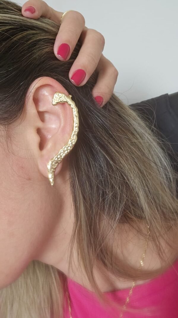 Brinco Ear Cuff liso orgânico - Imagem 2